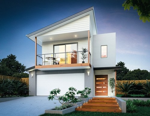 Model Rumah Minimalis 2 Lantai dengan Atap Skillion
