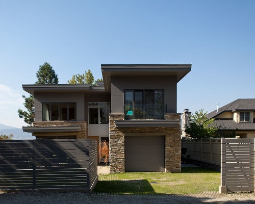Bentuk rumah minimalis 2 lantai dengan tema farmhouse