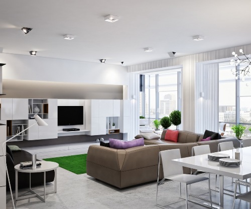 Contoh ruang tamu dengan konsep open plan - Home-designing
