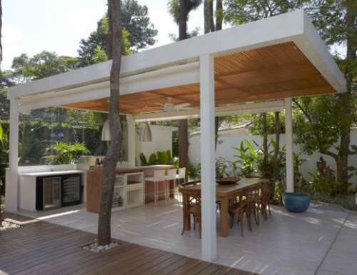 Dapur outdoor dengan konsep terbuka - Picturesplace