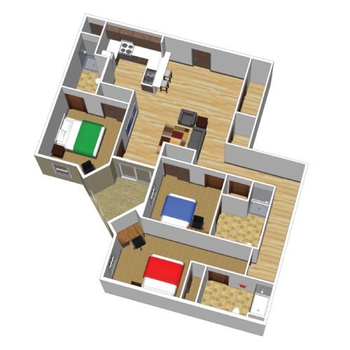 Desain Rumah Modern Minimalis 1 Lantai Tipe Bungalow
