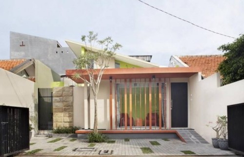 Gambar rumah minimalis tropis 1 lantai dengan atap sandar