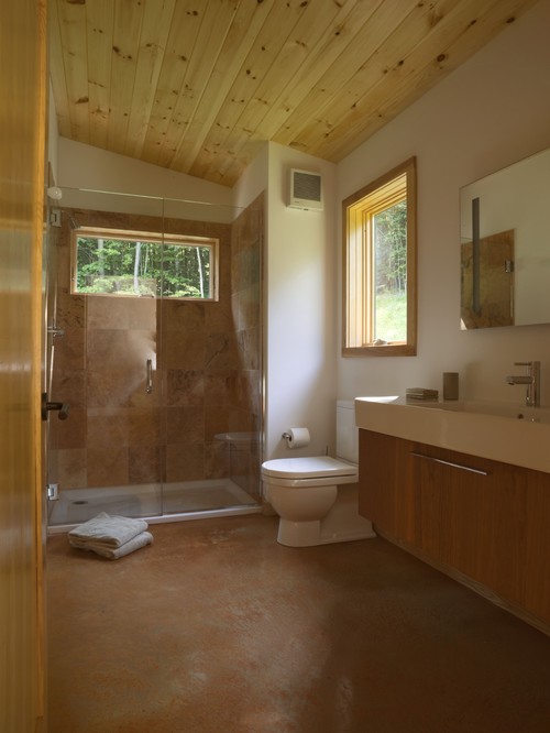 Kamar mandi di rumah kabin - Houzz