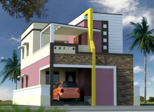 Model Rumah Tingkat Minimalis dengan balkon untuk menikmati pemandangan