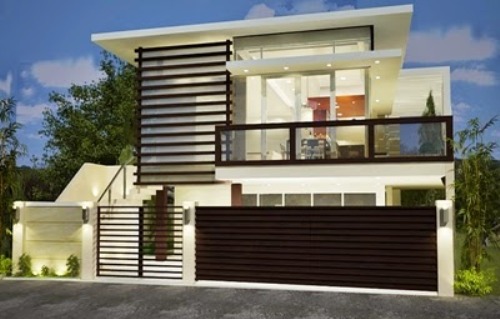 Model rumah minimalis 2 lantai kontemporer