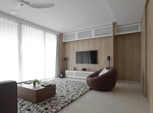 Ruang tamu sederhana bernuansa modern